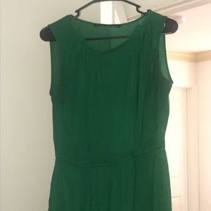 A green casual dress.